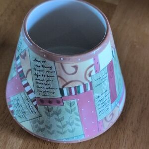 Yankee Candle Patchwork Ceramic Vase - Pink, Cream, Brown